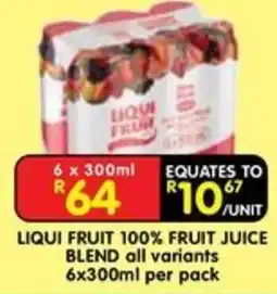 Shoprite LIQUI FRUIT 100% FRUIT JUICE BLEND offer