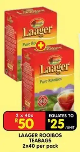 Shoprite Laager Rooibos Teabags offer