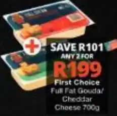 Checkers Hyper First Choice Full Fat Gouda/Cheddar Cheese offer