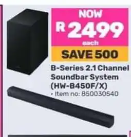 Game B-Series 2.1 Channel Soundbar System (HW-B450F/X) offer