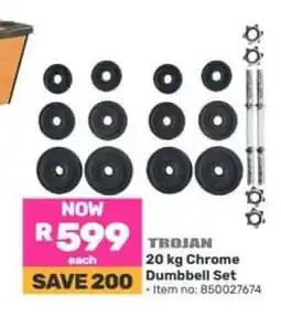 Game TROJAN 20 kg Chrome Dumbbell Set offer