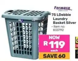 Game 75 LDebbie Laundry Basket Silver offer