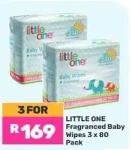 Game Little One Fragranced Baby Wipes 3 x 80 Pack offer
