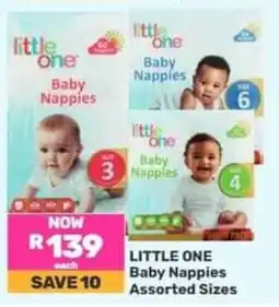 Game LITTLE ONE Baby Nappies Assorted Sizes offer