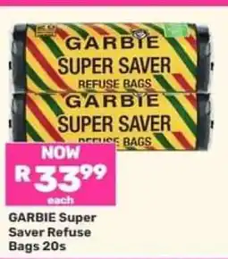 Game Garbie Super Saver Refuse Bags 20s offer