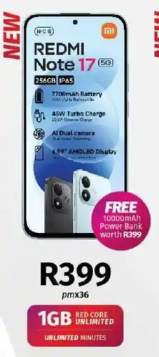 Vodacom REDMI Note 17 5G offer