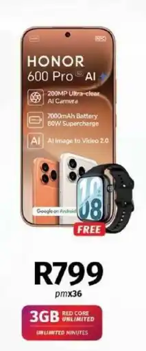 Vodacom HONOR 600 Pro AI offer
