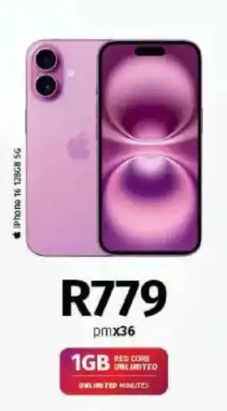 Vodacom iPhone 16 128GB 5G offer