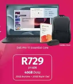Vodacom Dell Pro 15 Essential Core offer