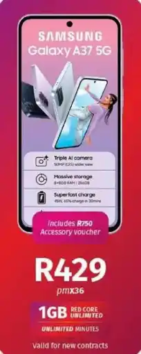 Vodacom SAMSUNG Galaxy A37 5G offer