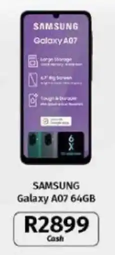 Vodacom SAMSUNG Galaxy A07 64GB offer