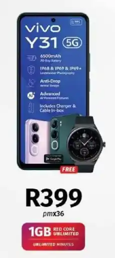 Vodacom vivo Y31 5G offer