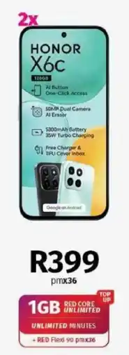 Vodacom HONOR X6C offer
