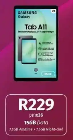 Vodacom SAMSUNG Galaxy Tab A11 offer