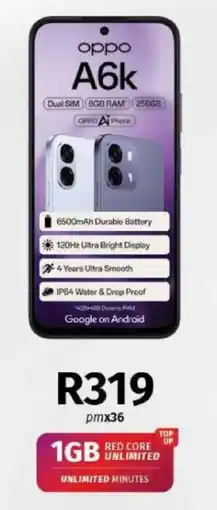 Vodacom OPPO A6k offer