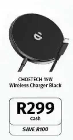 Vodacom CHOETECH 15W Wireless Charger Black offer