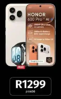 Vodacom HONOR 600 Pro AI offer