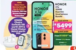 Game HONOR X7e 128GB Dual Sim Smartphone Bundle offer