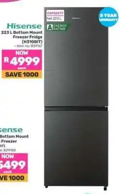 Game Hisense 223 L Bottom Mount Freezer Fridge (H310BIT) offer
