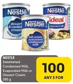 Makro Nestlé Sweetened Condensed Milk, Evaporated Milk or Dessert Cream offer