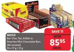Makro Nestlé Bar-One, Tex, KitKat or Smarties Mini Chocolate Bars offer
