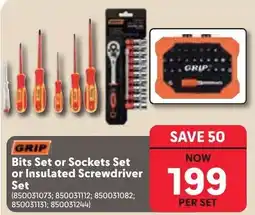 Makro GRIP Bits Set or Sockets Set or Insulated Screwdriver Set offer