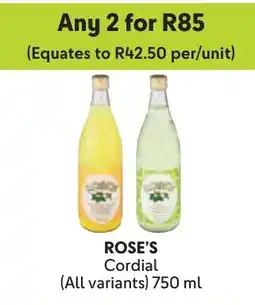Makro Rose's Cordial offer