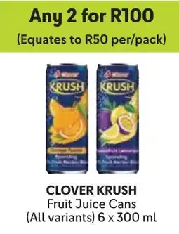 Makro Clover Krush Fruit Juice Cans offer