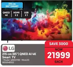 Makro LG 215 cm (85") QNED AI 4K Smart TV offer