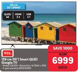Makro TCL 139 cm (55") Smart QLED Google TV offer