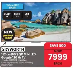 Makro SKYWORTH 152 cm (60") QD MINILED Google 120 Hz TV offer