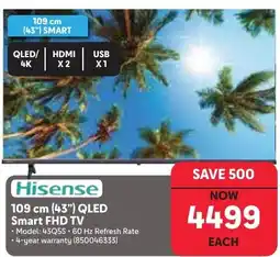 Makro Hisense 109 cm (43") QLED Smart FHD TV offer