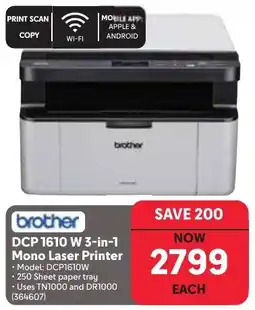 Makro brother DCP 1610 W 3-in-1 Mono Laser Printer offer