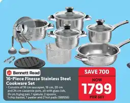 Makro Bennett Read 16-Piece Finesse Stainless Steel Cookware Set offer