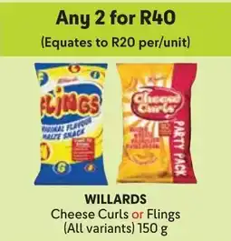 Makro Willards Cheese Curls or Flings offer