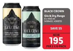 Makro Black Crown Gin & Dry Range offer