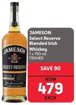 Makro JAMESON Select Reserve Blended Irish Whiskey offer
