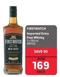 Makro Firstwatch Imported Extra Fine Whisky offer