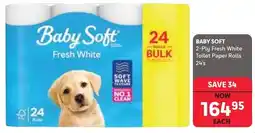 Makro Baby Soft Fresh White Toilet Paper Rolls offer