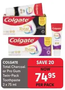Makro Colgate Total Charcoal or Pro Gum Toothpaste offer