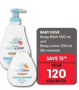 Makro Baby Dove E Body Wash and Body Lotion offer