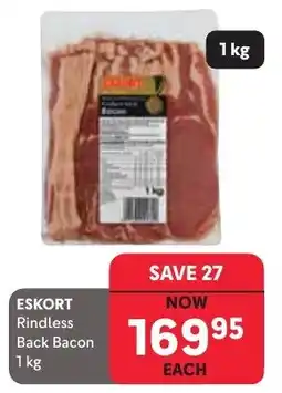 Makro ESKORT Rindless Back Bacon offer