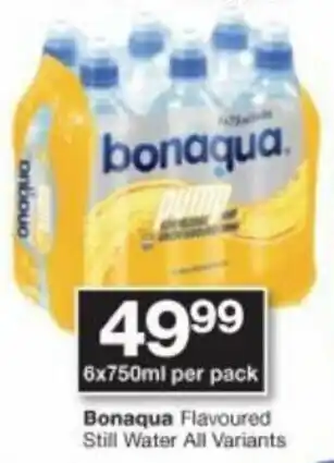 Checkers Hyper Bonaqua Flavoured Still Water 6 x 750ml offer