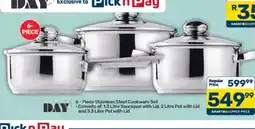Pick n Pay 6-Piece Stainless Steel Cookware Set offer