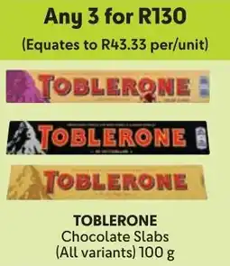 Makro Toblerone Chocolate Slabs offer
