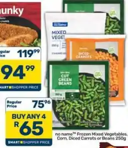 Pick n Pay Hypermarket no name Frozen Mixed Vegetables, Corn, Diced Carrots or Beans offer