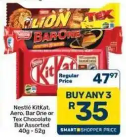 Pick n Pay Hypermarket Nestlé KitKat Aero Bar One or Tex Chocolate Bar Assorted offer