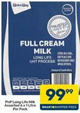 Pick n Pay Hypermarket PnP Long Life Milk Assorted offer