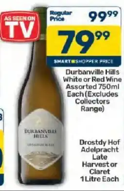 Pick n Pay Durbanville Hills White or Red Wine Assorted offer