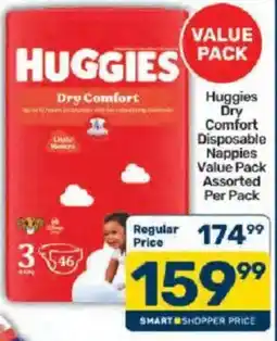 Pick n Pay Huggies Dry Comfort Disposable Nappies Assorted offer
